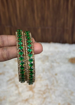 Side Bangle With Stone Work
