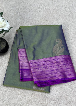 Premium Kanchi Silver Zari
