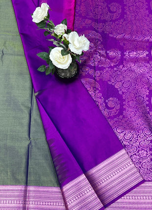 Premium Kanchi Silver Zari
