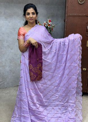 Saree Blouse Combo (Designer Saree With Blouse)