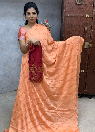 Saree Blouse Combo (Designer Saree With Blouse)