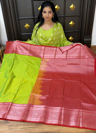 Premium Kanchi Silver Zari