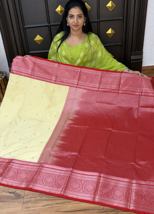 Premium Kanchi Silver Zari