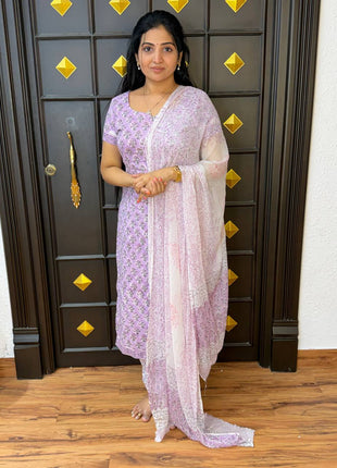 Bagur Cotton Suit (Unstitched)