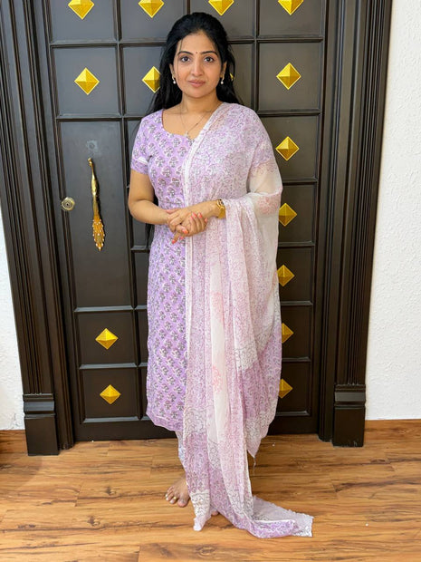 Bagur Cotton Suit (Unstitched)