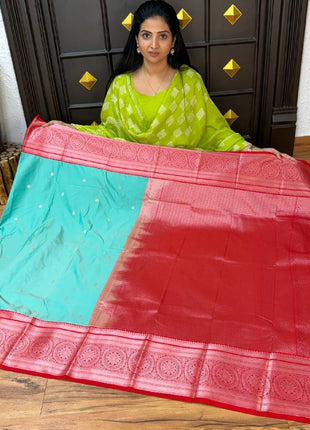 Premium Kanchi Silver Zari