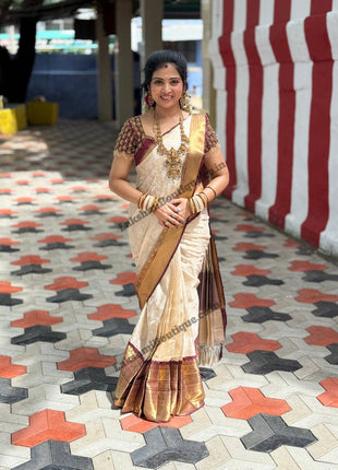 Kanchi Silk With Rich Embroidery Work
