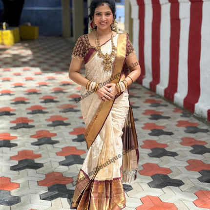 Kanchi Silk With Rich Embroidery Work