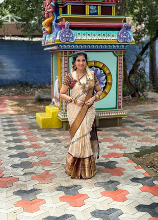 Kanchi Silk With Rich Embroidery Work