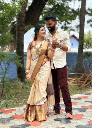 Kanchi Silk With Rich Embroidery Work