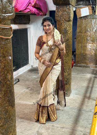 Kanchi Silk With Rich Embroidery Work