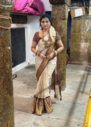 Kanchi Silk With Rich Embroidery Work