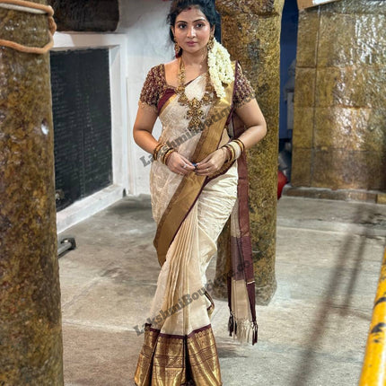 Kanchi Silk With Rich Embroidery Work