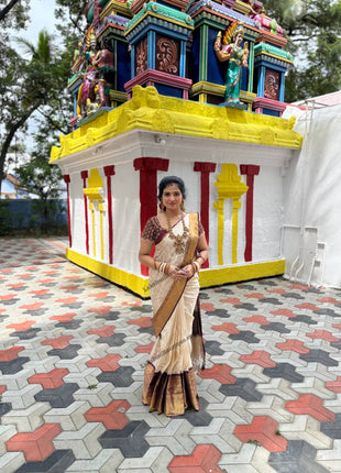 Kanchi Silk With Rich Embroidery Work