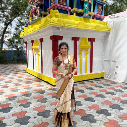 Kanchi Silk With Rich Embroidery Work