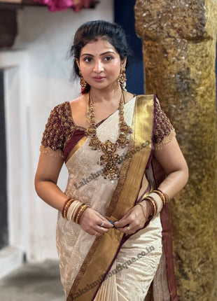 Kanchi Silk With Rich Embroidery Work