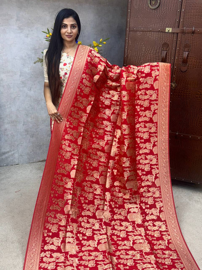 Pure Georgette Banarasi