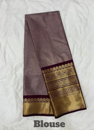 Kanchi Silk With Rich Embroidery Work