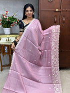 Raw Silk with Embroidery