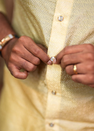 Pure Silk Designer Gold Dhoti