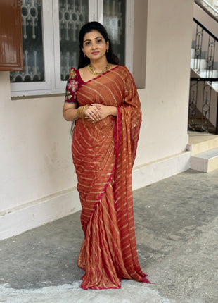 Georgette Saree Blouse Combo (with Designer Blouse)