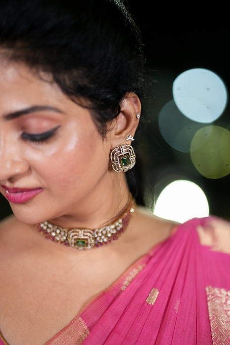 Stone With Choker Necklace Jewellery