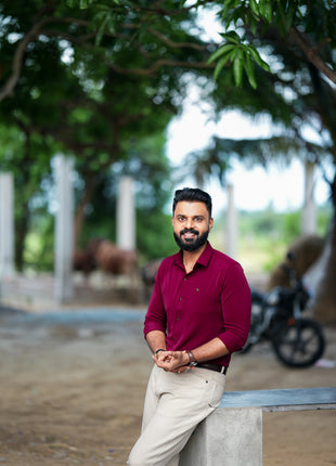 Shirt Full Sleeve (Tamarind Maroon)