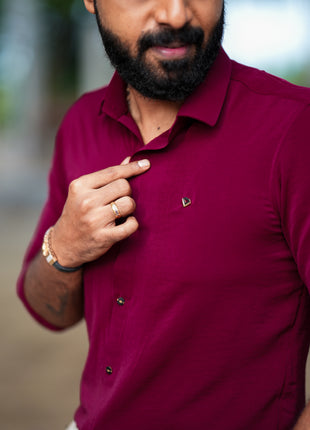 Shirt Full Sleeve (Tamarind Maroon)