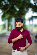 Shirt Full Sleeve (Tamarind Maroon)