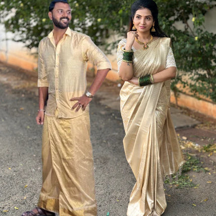 Couple Combo Collection ( Shirt + Dhoti + Saree)