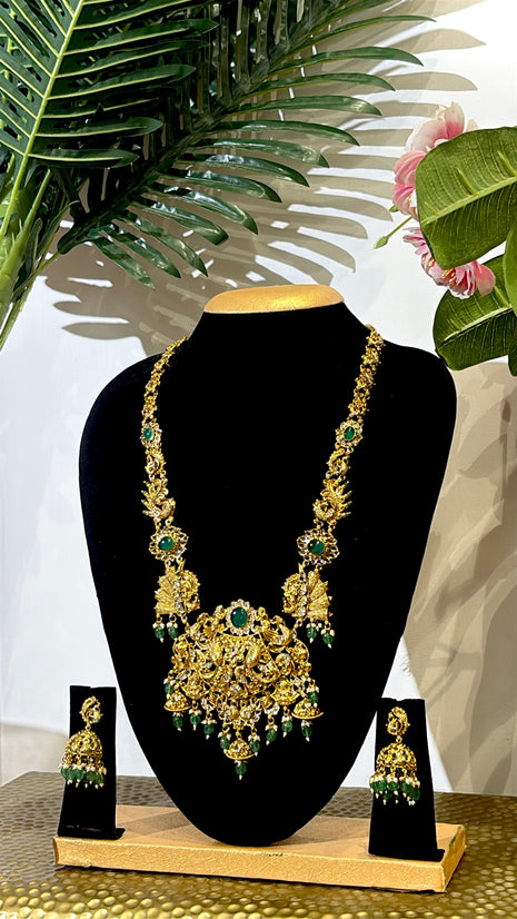 Temple with Diamond look Stone Jewellery
