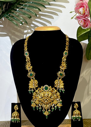 Temple with Diamond look Stone Jewellery
