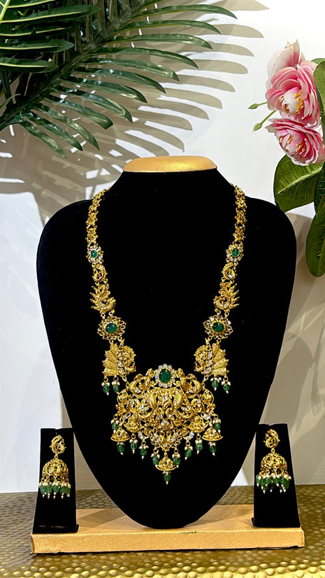 Temple with Diamond look Stone Jewellery