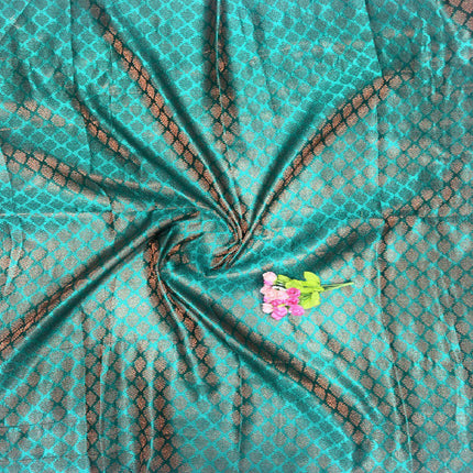 Navy_Blue_Copper_Brocade_Blouse