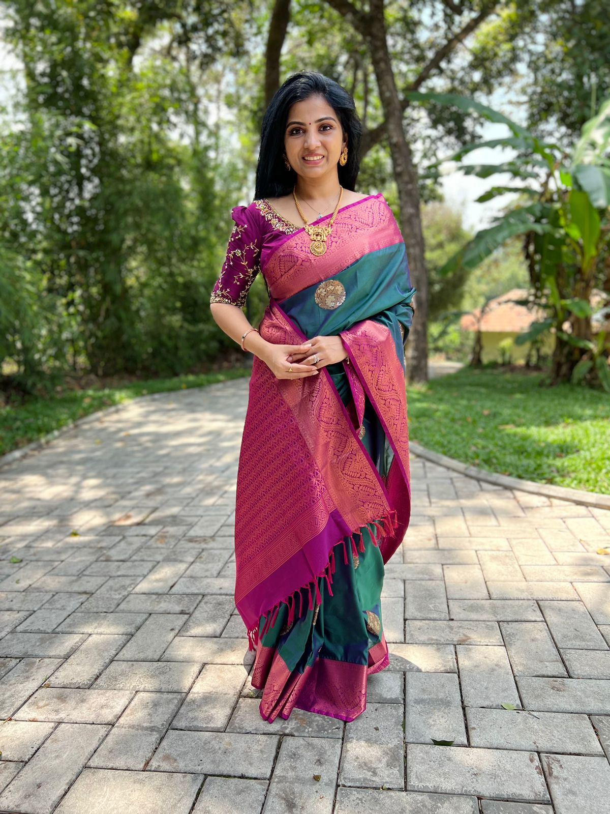 Lovely Printed Soft Warm Silk Saree in Kanchi Borders – Siri Collections