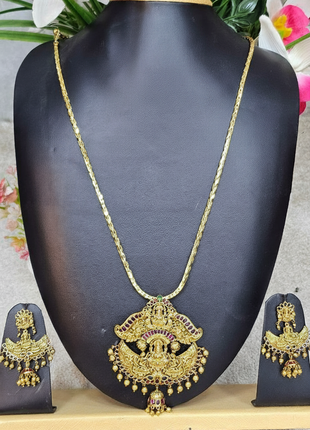 Long Dollar Chain With Earring
