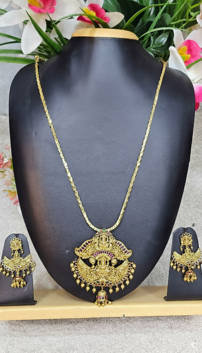 Long Dollar Chain With Earring