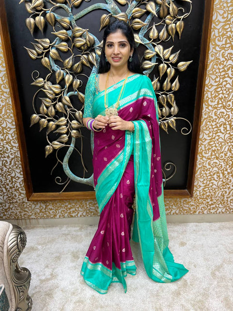 Retta Patta Border Silk