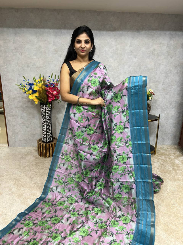 Semi Gadwal Silk Saree