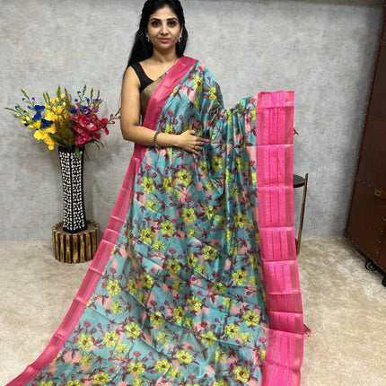 Semi Gadwal Silk Saree