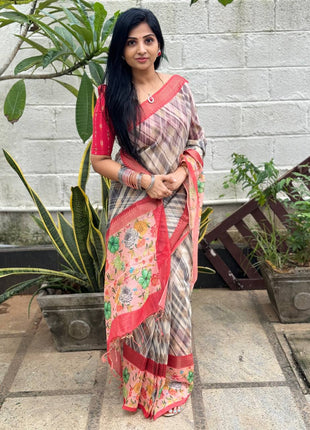 Semi Raw Silk Sarees