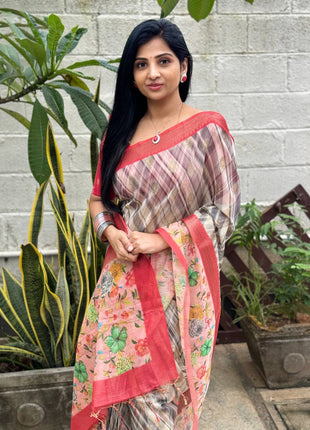 Semi Raw Silk Sarees