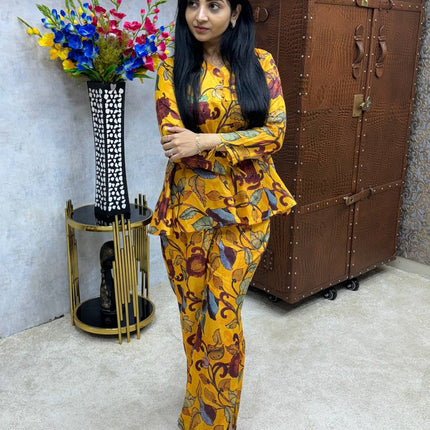 Hand Painted Kalamkari co-ord set