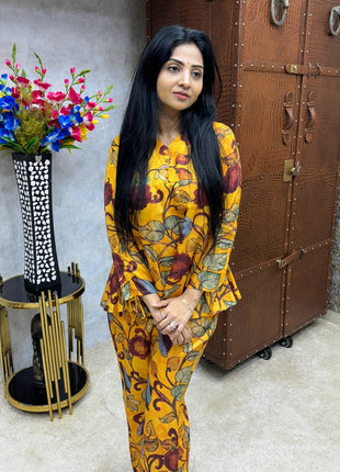 Hand Painted Kalamkari co-ord set