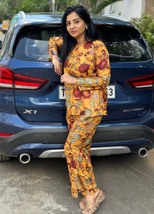 Hand Painted Kalamkari co-ord set