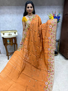 Tussar Silk with Cut work Embroidery