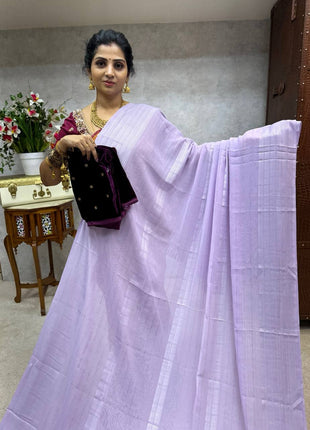 Saree Blouse Combo (Designer Saree With Velvet Blouse)