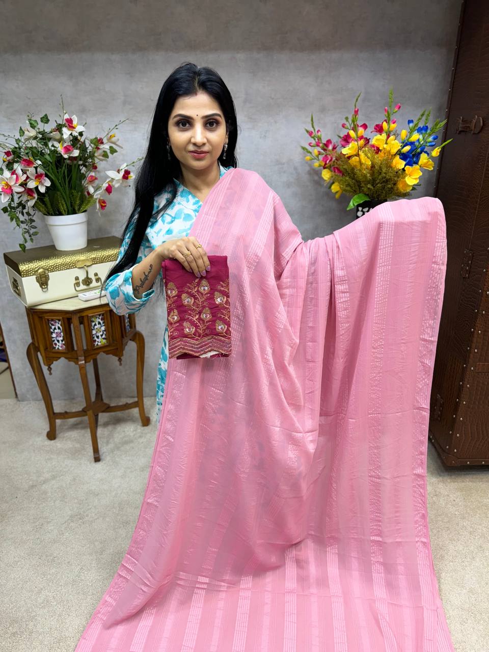 Cotton Couture Connection: His & Hers Kurta and Saree Combo Men & Women  Wear | eBay