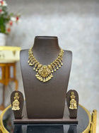 Antique Lakshmi Motif Short Necklace Set