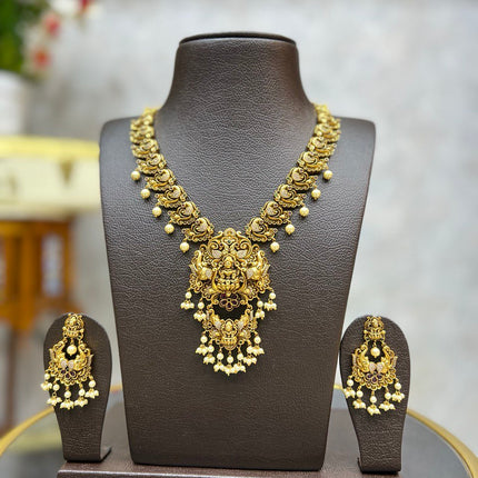 Antique Lakshmi Devi Long Necklace Set